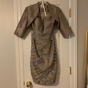 Special Occasions by Mon Cheri Champagne Dress